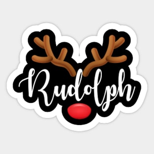 Most Likely To Try Ride Rudolph Funny Couples Christmas Sticker